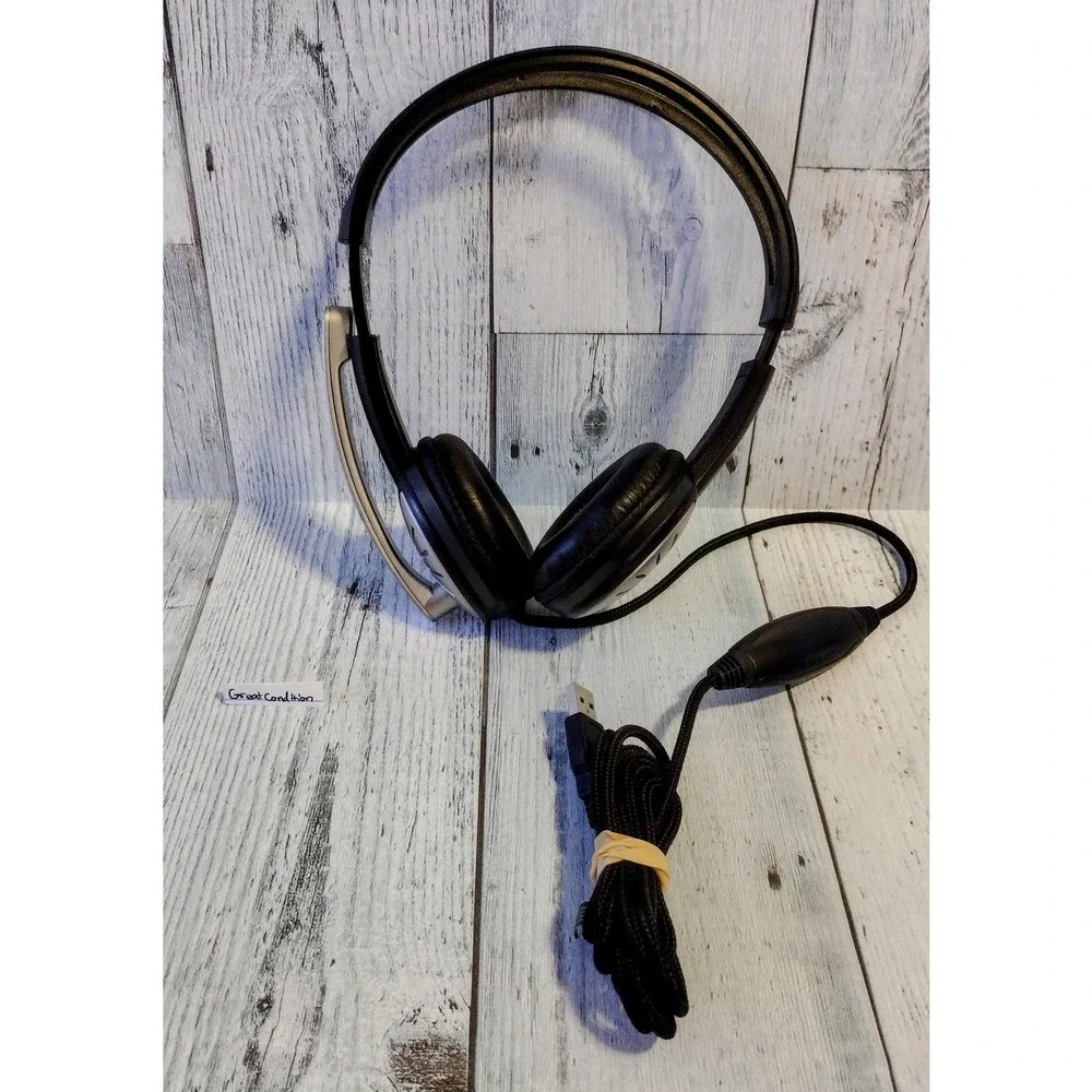 iMicro IMME282 Adjustable USB Noise Cancelling Dual Headset w/ Mic! PC/Laptop
